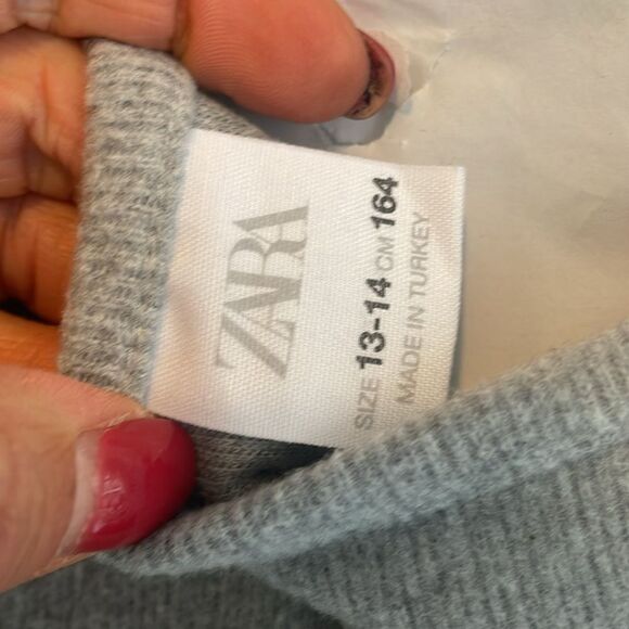 Zara Grey Short Sleeve Sweater Dress - Size 13/14 - 164 cm - Picture 7 of 7